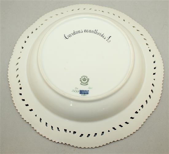 A Royal Copenhagen Flora Danica soup dish, 24.5cm.